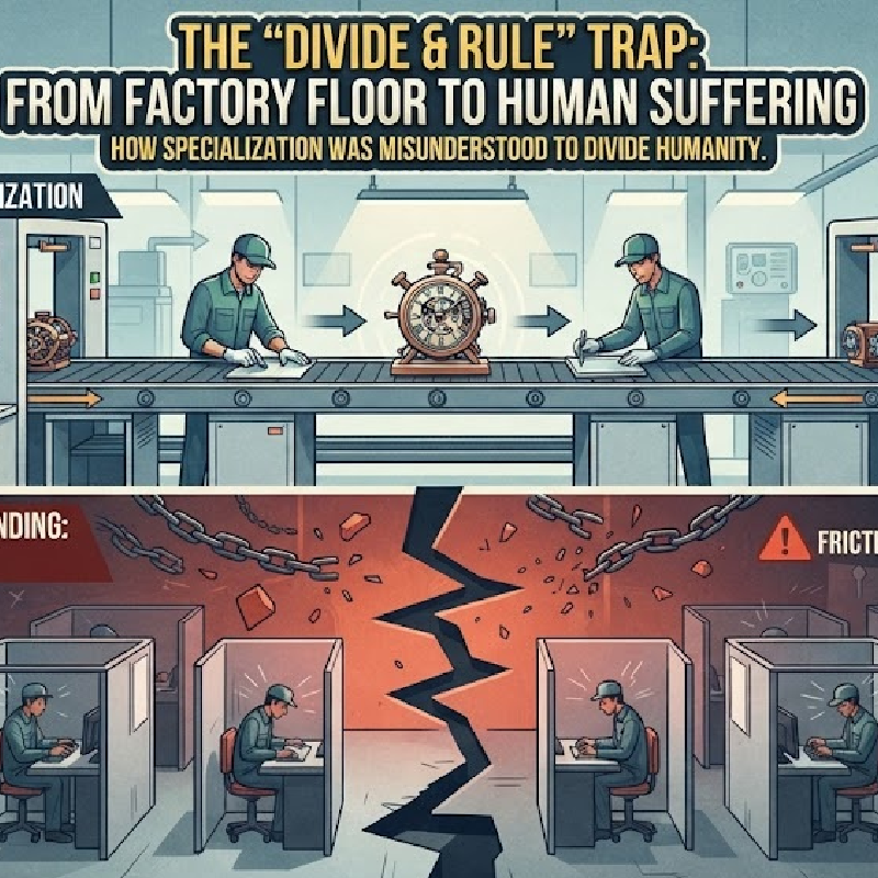 From Factory Efficiency to Human Friction: How “Divide & Rule” Broke Society